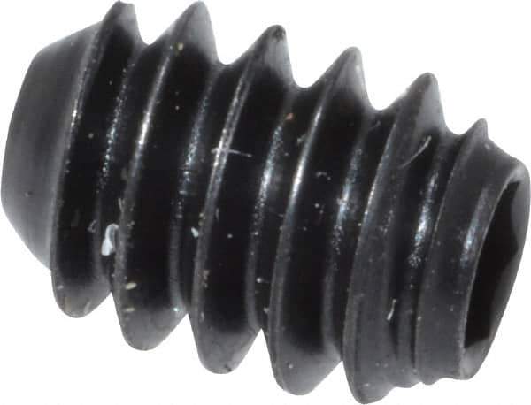 Holo-Krome - #6-32 UNC, 3/16" OAL, Cup Point Set Screw - Grade 8 Alloy Steel, 1/16" Key - USA Tool & Supply