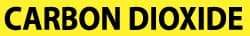 NMC - Pipe Marker with Carbon Dioxide Legend and No Graphic - 2-1/2 to 6" Pipe Outside Diam, Black on Yellow - USA Tool & Supply