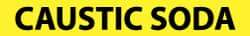 NMC - Pipe Marker with Caustic Soda Legend and No Graphic - 1-1/2 to 2" Pipe Outside Diam, Black on Yellow - USA Tool & Supply