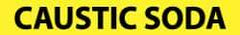 NMC - Pipe Marker with Caustic Soda Legend and No Graphic - 3/4 to 1-1/4" Pipe Outside Diam, Black on Yellow - USA Tool & Supply
