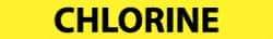 NMC - Pipe Marker with Chlorine Legend and No Graphic - 3/4 to 1-1/4" Pipe Outside Diam, Black on Yellow - USA Tool & Supply