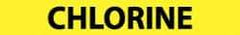 NMC - Pipe Marker with Chlorine Legend and No Graphic - 3/4 to 1-1/4" Pipe Outside Diam, Black on Yellow - USA Tool & Supply