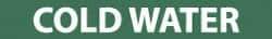 NMC - Pipe Marker with Cold Water Legend and No Graphic - 2-1/2 to 6" Pipe Outside Diam, White on Green - USA Tool & Supply