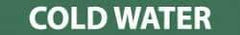 NMC - Pipe Marker with Cold Water Legend and No Graphic - 3/4 to 1-1/4" Pipe Outside Diam, White on Green - USA Tool & Supply