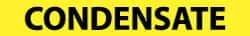 NMC - Pipe Marker with Condensate Legend and No Graphic - 3/4 to 1-1/4" Pipe Outside Diam, Black on Yellow - USA Tool & Supply