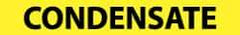 NMC - Pipe Marker with Condensate Legend and No Graphic - 1-1/2 to 2" Pipe Outside Diam, Black on Yellow - USA Tool & Supply