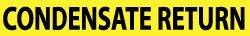 NMC - Pipe Marker with Condensate Return Legend and No Graphic - 2-1/2 to 6" Pipe Outside Diam, Black on Yellow - USA Tool & Supply