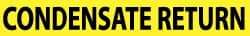 NMC - Pipe Marker with Condensate Return Legend and No Graphic - 1-1/2 to 2" Pipe Outside Diam, Black on Yellow - USA Tool & Supply