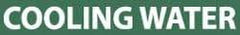 NMC - Pipe Marker with Cooling Water Legend and No Graphic - 3/4 to 1-1/4" Pipe Outside Diam, White on Green - USA Tool & Supply