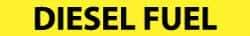 NMC - Pipe Marker with Diesel Fuel Legend and No Graphic - 1-1/2 to 2" Pipe Outside Diam, Black on Yellow - USA Tool & Supply