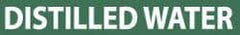 NMC - Pipe Marker with Distilled Water Legend and No Graphic - 1-1/2 to 2" Pipe Outside Diam, White on Green - USA Tool & Supply