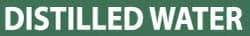 NMC - Pipe Marker with Distilled Water Legend and No Graphic - 2-1/2 to 6" Pipe Outside Diam, White on Green - USA Tool & Supply