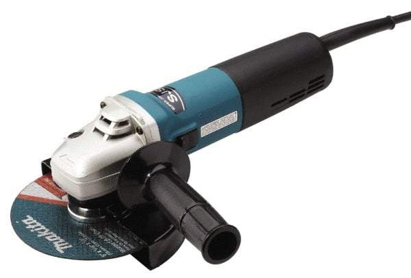 Makita - 6" Wheel Diam, 4,000 to 9,000 RPM, Corded Angle & Disc Grinder - 5/8-11 Spindle, 120 Volts, 12 Amps - USA Tool & Supply