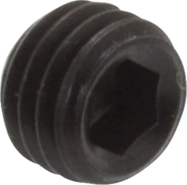 Holo-Krome - 1/4-28 UNF, 3/16" OAL, Cup Point Set Screw - Grade 8 Alloy Steel, 1/8" Key - USA Tool & Supply