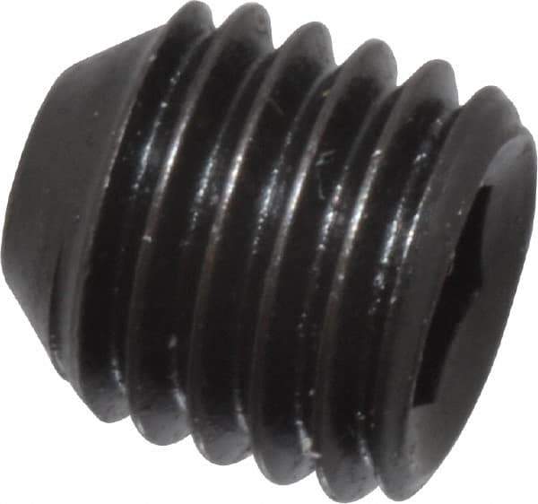 Holo-Krome - 1/4-28 UNF, 1/4" OAL, Cup Point Set Screw - Grade 8 Alloy Steel, 1/8" Key - USA Tool & Supply