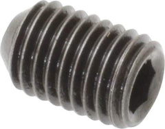 Holo-Krome - 1/4-28 UNF, 3/8" OAL, Cup Point Set Screw - Grade 8 Alloy Steel, 1/8" Key - USA Tool & Supply