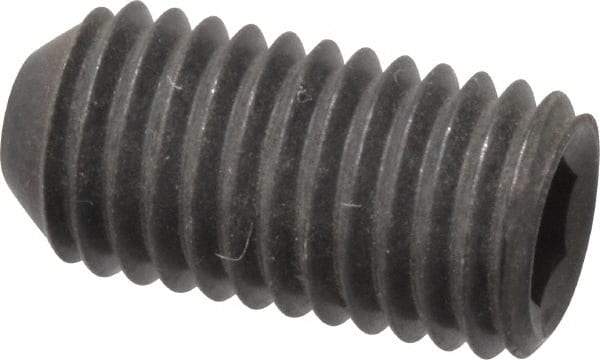 Holo-Krome - 1/4-28 UNF, 1/2" OAL, Cup Point Set Screw - Grade 8 Alloy Steel, 1/8" Key - USA Tool & Supply