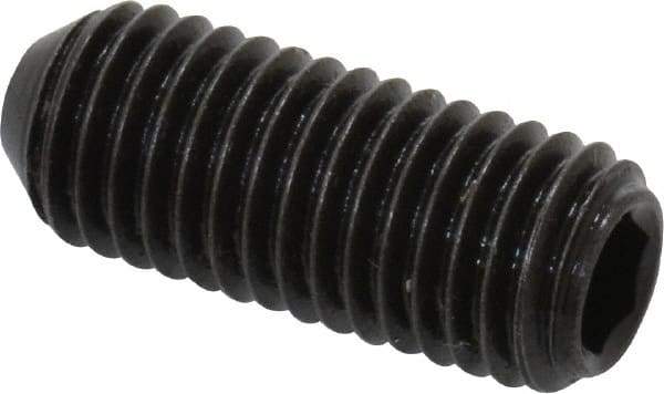 Holo-Krome - 1/4-28 UNF, 5/8" OAL, Cup Point Set Screw - Grade 8 Alloy Steel, 1/8" Key - USA Tool & Supply