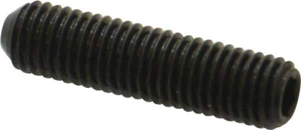 Holo-Krome - 1/4-28 UNF, 1" OAL, Cup Point Set Screw - Grade 8 Alloy Steel, 1/8" Key - USA Tool & Supply