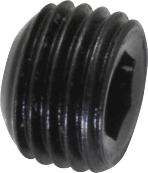 Holo-Krome - 3/8-24 UNF, 1/4" OAL, Cup Point Set Screw - Grade 8 Alloy Steel, 3/16" Key - USA Tool & Supply