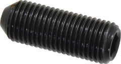 Holo-Krome - 3/8-24 UNF, 1" OAL, Cup Point Set Screw - Grade 8 Alloy Steel, 3/16" Key - USA Tool & Supply