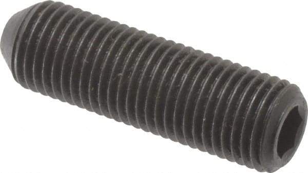 Holo-Krome - 3/8-24 UNF, 1-1/4" OAL, Cup Point Set Screw - Grade 8 Alloy Steel, 3/16" Key - USA Tool & Supply