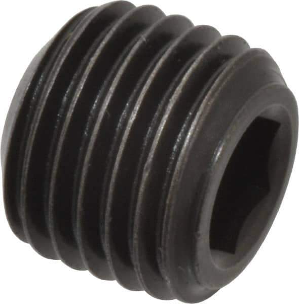 Holo-Krome - 7/16-20 UNF, 3/8" OAL, Cup Point Set Screw - Grade 8 Alloy Steel, 7/32" Key - USA Tool & Supply