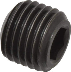 Holo-Krome - 7/16-20 UNF, 3/8" OAL, Cup Point Set Screw - Grade 8 Alloy Steel, 7/32" Key - USA Tool & Supply