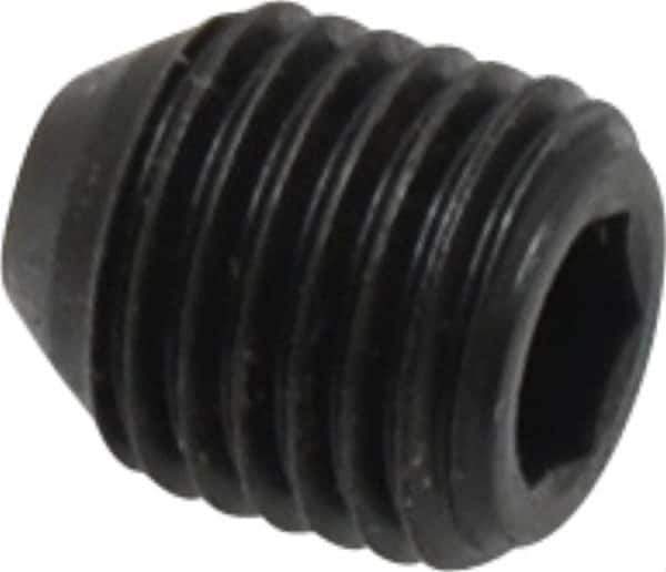 Holo-Krome - 7/16-20 UNF, 1/2" OAL, Cup Point Set Screw - Grade 8 Alloy Steel, 7/32" Key - USA Tool & Supply