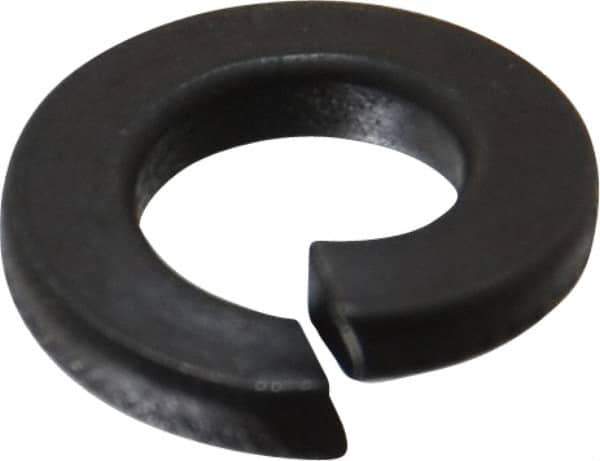 Value Collection - 1/4", 0.252" ID, 0.077" Thick Split Lock Washer - Grade 2 Spring Steel, Uncoated, 0.252" Min ID, 0.26" Max ID, 0.489" Max OD - USA Tool & Supply