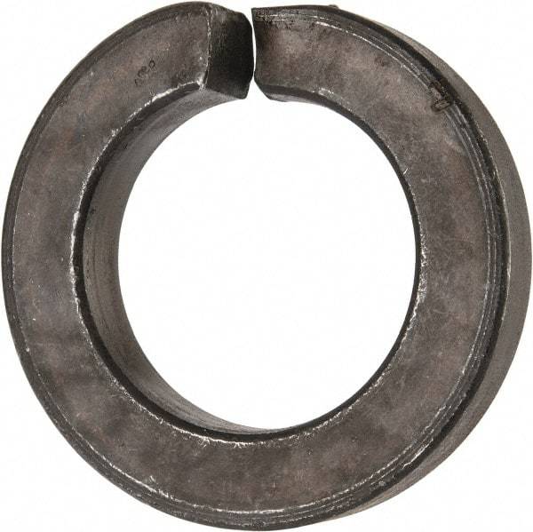 Value Collection - 1-5/8", 1.633" ID, 0.045" Thick Split Lock Washer - Grade 8 Spring Steel, Uncoated, 1.633" Min ID, 1.663" Max ID, 2.694" Max OD - USA Tool & Supply