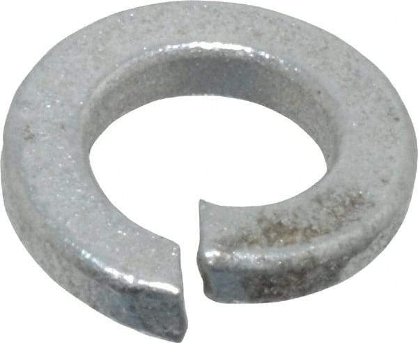 Value Collection - #10, 0.193" ID, 0.056" Thick Split Lock Washer - Grade 2 Spring Steel, Zinc-Plated Finish, 0.193" Min ID, 0.2" Max ID, 0.35" Max OD - USA Tool & Supply