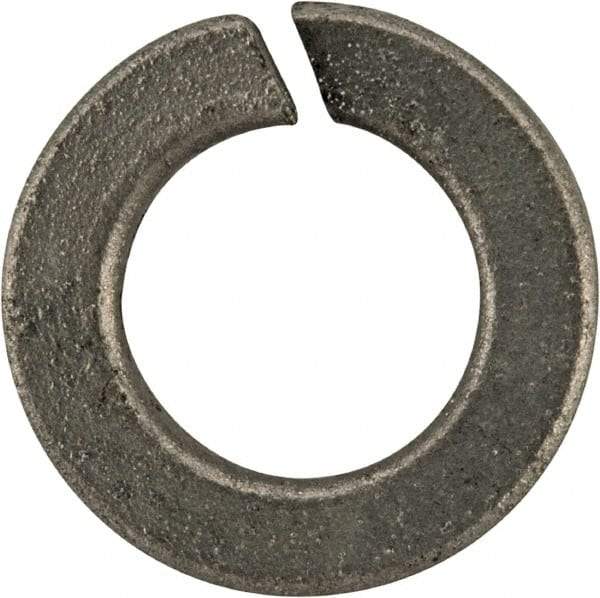 Value Collection - #12, 0.22" ID, 0.063" Thick Split Lock Washer - Grade 2 Spring Steel, Zinc-Plated Finish, 0.22" Min ID, 0.227" Max ID, 0.391" Max OD - USA Tool & Supply