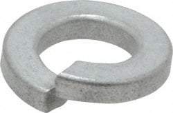Value Collection - 3/8", 0.377" ID, 0.115" Thick Split Lock Washer - Grade 2 Spring Steel, Zinc-Plated Finish, 0.377" Min ID, 0.385" Max ID, 0.688" Max OD - USA Tool & Supply