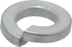 Value Collection - 3/8", 0.377" ID, 0.115" Thick Split Lock Washer - Grade 2 Spring Steel, Zinc-Plated Finish, 0.377" Min ID, 0.385" Max ID, 0.688" Max OD - USA Tool & Supply