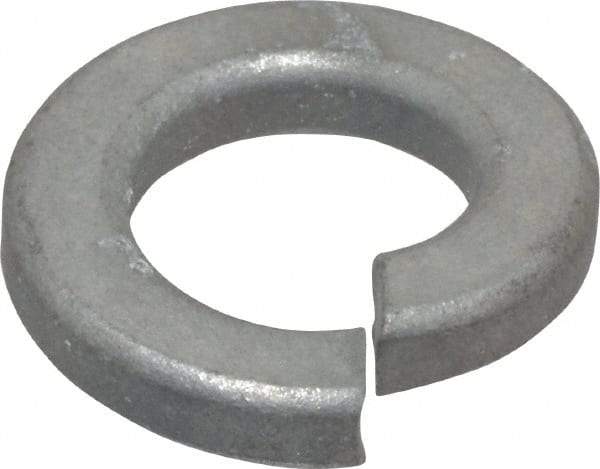 Value Collection - 7/16", 0.44" ID, 0.133" Thick Split Lock Washer - Grade 2 Spring Steel, Zinc-Plated Finish, 0.44" Min ID, 0.45" Max ID, 0.784" Max OD - USA Tool & Supply