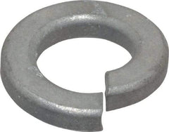 Value Collection - 7/16", 0.44" ID, 0.133" Thick Split Lock Washer - Grade 2 Spring Steel, Zinc-Plated Finish, 0.44" Min ID, 0.45" Max ID, 0.784" Max OD - USA Tool & Supply