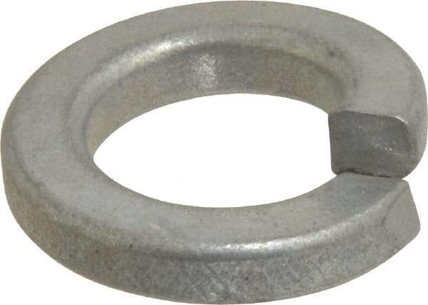 Value Collection - 1/2", 0.502" ID, 0.151" Thick Split Lock Washer - Grade 2 Spring Steel, Zinc-Plated Finish, 0.502" Min ID, 0.512" Max ID, 0.879" Max OD - USA Tool & Supply