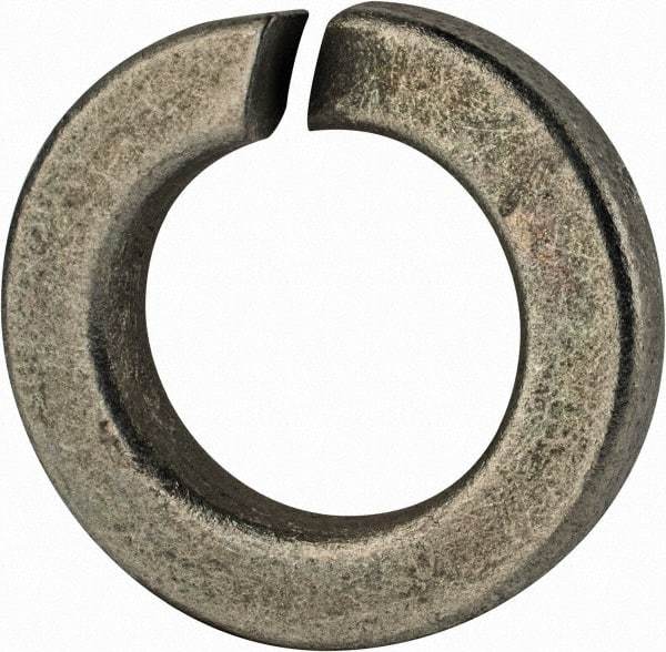 Value Collection - 7/8", 0.878" ID, 0.266" Thick Split Lock Washer - Grade 2 Spring Steel, Zinc-Plated Finish, 0.878" Min ID, 0.894" Max ID, 1.489" Max OD - USA Tool & Supply