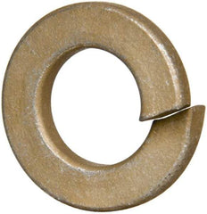 Value Collection - 5/16", 0.314" ID, 0.078" Thick Split Lock Washer - Grade 2 Spring Steel, Zinc Yellow Dichromate Finish, 0.314" Min ID, 0.322" Max ID, 0.583" Max OD - USA Tool & Supply