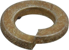 Value Collection - 3/8", 0.377" ID, 0.094" Thick Split Lock Washer - Grade 2 Spring Steel, Zinc Yellow Dichromate Finish, 0.377" Min ID, 0.385" Max ID, 0.68" Max OD - USA Tool & Supply