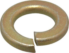 Value Collection - 5/8", 0.628" ID, 0.156" Thick Split Lock Washer - Grade 2 Spring Steel, Zinc Yellow Dichromate Finish, 0.628" Min ID, 0.641" Max ID, 1.073" Max OD - USA Tool & Supply