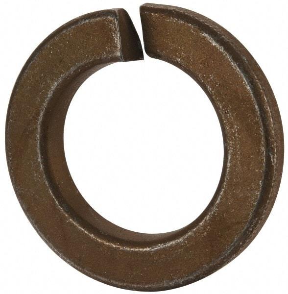 Value Collection - 7/8", 0.878" ID, 0.219" Thick Split Lock Washer - Grade 2 Spring Steel, Zinc Yellow Dichromate Finish, 0.878" Min ID, 0.894" Max ID, 1.459" Max OD - USA Tool & Supply