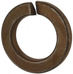Value Collection - 7/8", 0.878" ID, 0.219" Thick Split Lock Washer - Grade 2 Spring Steel, Zinc Yellow Dichromate Finish, 0.878" Min ID, 0.894" Max ID, 1.459" Max OD - USA Tool & Supply