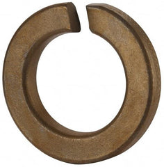 Value Collection - 1", 1.003" ID, 1/4" Thick Split Lock Washer - Grade 2 Spring Steel, Zinc Yellow Dichromate Finish, 1.003" Min ID, 1.024" Max ID, 1.656" Max OD - USA Tool & Supply