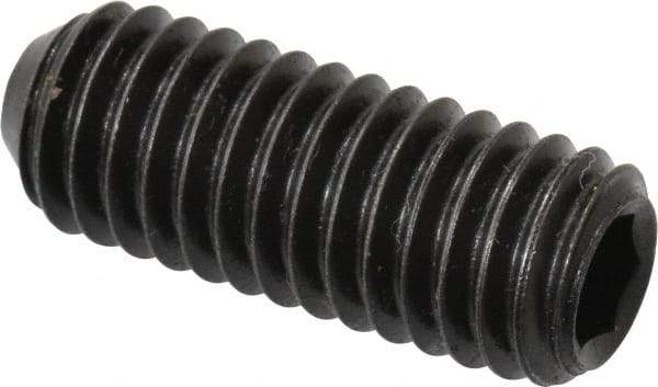 Holo-Krome - 3/8-16 UNC, 1" OAL, Cup Point Set Screw - Grade 8 Alloy Steel, 3/16" Key - USA Tool & Supply