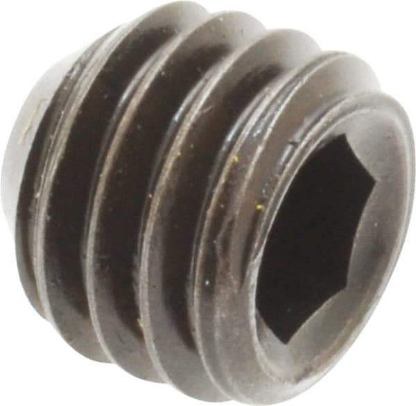 Holo-Krome - 7/16-14 UNC, 3/8" OAL, Cup Point Set Screw - Grade 8 Alloy Steel, 7/32" Key - USA Tool & Supply