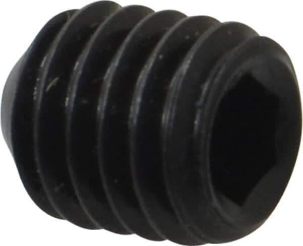 Holo-Krome - 7/16-14 UNC, 1/2" OAL, Cup Point Set Screw - Grade 8 Alloy Steel, 7/32" Key - USA Tool & Supply