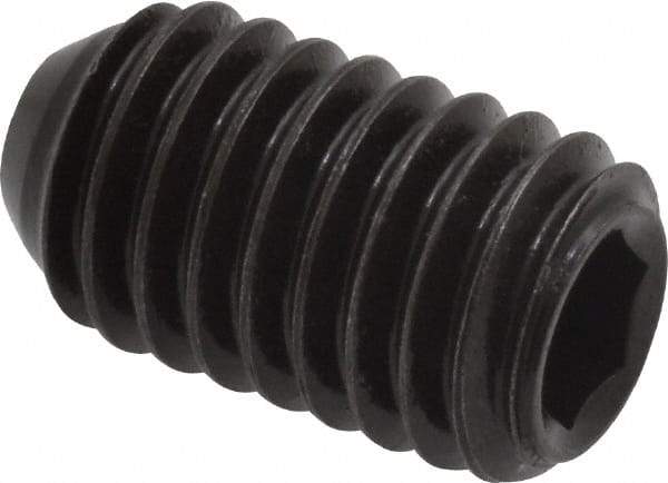 Holo-Krome - 7/16-14 UNC, 3/4" OAL, Cup Point Set Screw - Grade 8 Alloy Steel, 7/32" Key - USA Tool & Supply