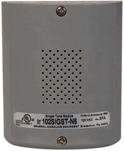 Edwards Signaling - 120 VAC, Base Mount Signal Combination Tone Card - 3R, 4X NEMA Rated, IP54 Ingress Rating, 0.05 Amp, 79 dB at 10 Ft. to 89 dB at 1m Adjustable Output, For Use with 102 Series Stacklights - USA Tool & Supply